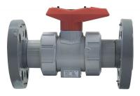 14A052 CPVC Ball Valve, True Union, Flanged, 4 In