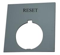 14A087 Standard Legend Plate, Reset