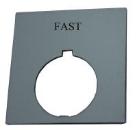14A129 Standard Legend Plate, Fast
