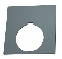 14A133 Jumbo Legend Plate, Blank, White/Silver