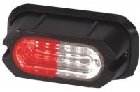 14A862 Warning Light, LED, Red/White, Rect, 3-7/8 L