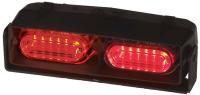 14A867 Dual Head Dash/Deck Light, LED, Red, 7 In W
