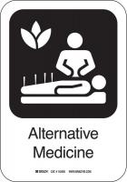 14A989 Alternative Med Sign, 10 x 7 In, AL