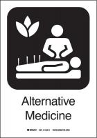 14A991 Alternative Med Sign, 10 x 7 In, SS