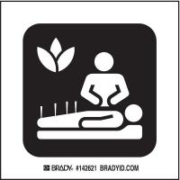 14A992 Alternative Med Sign, 4 x 4 In, SS