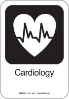 14C011 Cardiology Sign, 10 x 7 In, PL