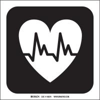 14C014 Cardiology Sign, 8 x 8 In, SS