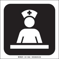 14C019 Care Staff Area Sign, 8 x 8 In, SS