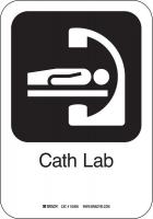 14C026 Cath Lab Sign , 10 x 7 In, PL