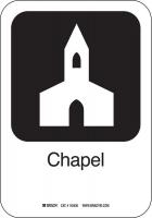 14C030 Chapel Sign , 10 x 7 In, AL