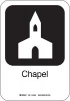 14C031 Chapel Sign , 10 x 7 In, PL