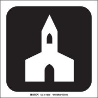 14C034 Chapel Sign , 8 x 8 In, SS