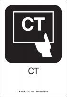 14C037 CT Sign , 10 x 7 In, SS