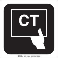 14C039 CT Sign , 8 x 8 In, SS