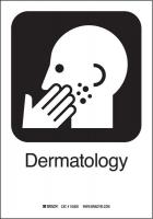 14C047 Dermatology Sign, 10 x 7 In, SS