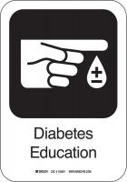 14C050 Diabetes Ed Sign, 10 x 7 In, AL