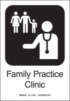 14C067 Family Practice Sign, 10 x 7 In, SS