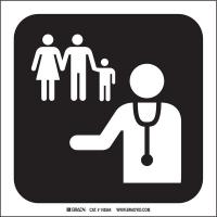 14C069 Family Practice Sign, 8 x 8 In, SS
