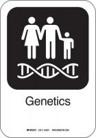 14C071 Genetics Sign, 10 x 7 In, PL