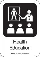 14C076 Health Ed Sign, 10 x 7 In, PL