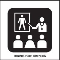 14C078 Health Ed Sign, 4 x 4 In, SS