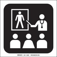 14C079 Health Ed Sign, 8 x 8 In, SS