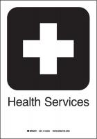 14C082 Health Services Sign, 10 x 7 In, SS