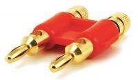 14C218 Banana Speaker Plugs, Dual - Red