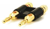 14C219 Banana Speaker Plugs, Dual - Black