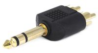 14C311 1/4Inch S Plug to RCA Plug x2 Splitter