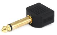 14C325 1/4Inch M Plug to 3.5mm S Jack x2 Spltr