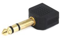 14C326 1/4Inch S Plug to 3.5mm S Jack x2 Spltr