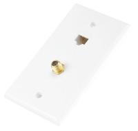 14C379 Cat5e/ F Type Wall Plate, Coupler