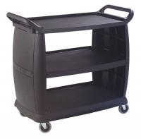 14C976 Large Bussing and Transport Cart, Black