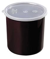 14D218 Poly-Tuf Crock w/Lid, 2.7 qt., Black, PK 6