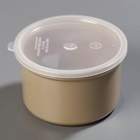 14D223 Poly-Tuf Crock w/Lid, 1.5 qt., Beige, PK 6