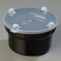 14D230 Gourmet Crock w/Lid, 1, 9 qt, Black, PK 6