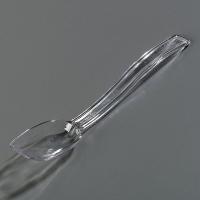 14D263 Solid Spoon, Clear, 8 In, PK 12