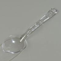 14D274 Solid Serving Spoon, Clear, 11 In, PK 12