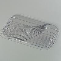 14D345 Festival Tray, Rectangular, Clear, PK 6