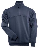 14D784 Job Shirt 1/4 Zip, Fire Navy, L