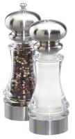 14F237 Pepper Mill/Salt Shaker, Acrylic, Clear