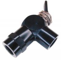 14F289 Toggle Valve, NC, 1/8 In, FNPT, Plastic