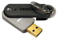 14F690 F50 Pivot USB Flash Drive, 2 GB, Blk/Slv