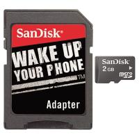 14F797 MicroSD Memory Card with Adapter, 2 GB