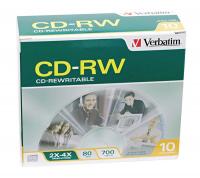 14F864 CD-RW Disc, 700 MB, 80 min, 4x, PK 10
