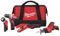 14G947 Cordless Combination Kit, 12.0V, 1.5A/hr.