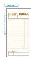 14H110 Guest Check Bond, 1 Part, Tan, PK 50