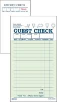 14H121 Guest Check Carbon, 2 Part, Green, PK 50