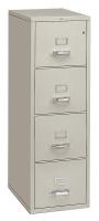 14H552 Fire-Resistant Vertical File, Light Gray